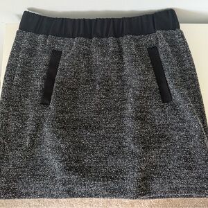 LOFT Gray Mini Skirt Casual Knit